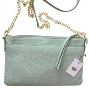 Mint Sydney Pebble Leather Fossil Crossbody